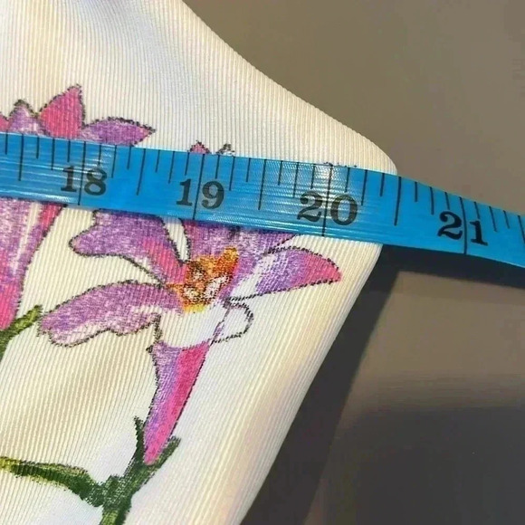 [14]Lauren Ralph Lauren Floral Print Sleeveless White A  Shape Dress - Picture 10 of 11